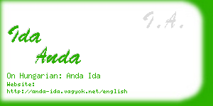 ida anda business card